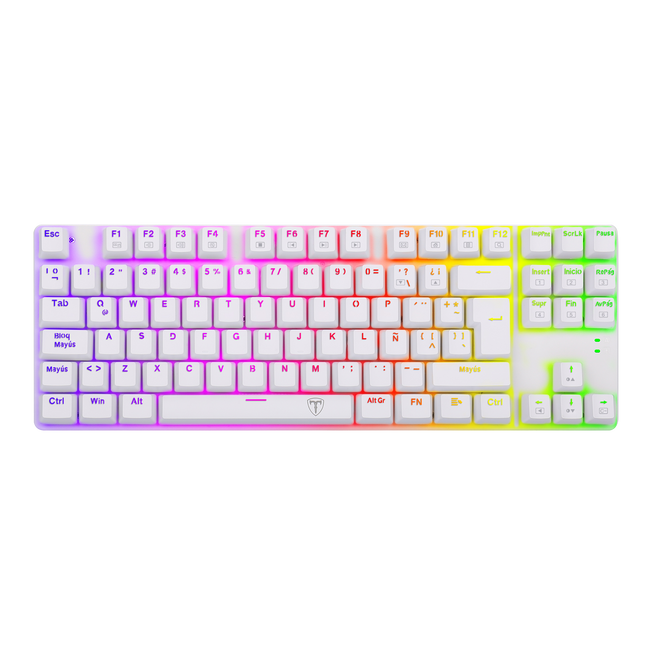 Teclado Gaming Mecanico RGB, Switch Teclas Rojas Bora White TT-TGK315W-RS T Dagger 8800-0143