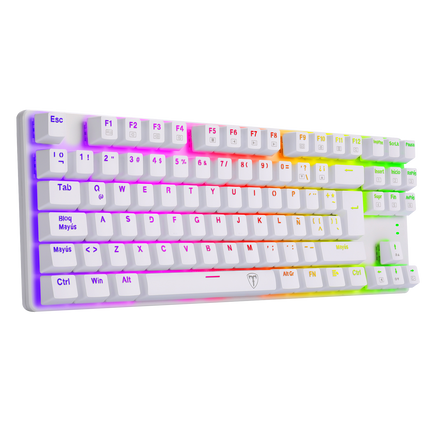 Teclado Gaming Mecanico RGB, Switch Teclas Azules Bora White TT-TGK315W-BS T Dagger 8800-0142