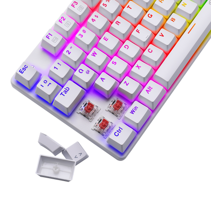 Teclado Gaming Mecanico RGB, Switch Teclas Rojas Bora White TT-TGK315W-RS T Dagger 8800-0143