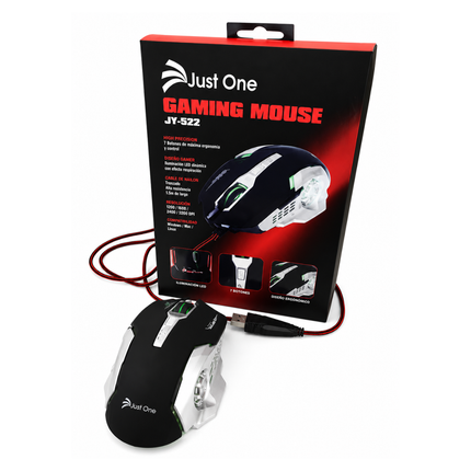 Mouse Óptico Gamer Just One Jy522 6 Botones