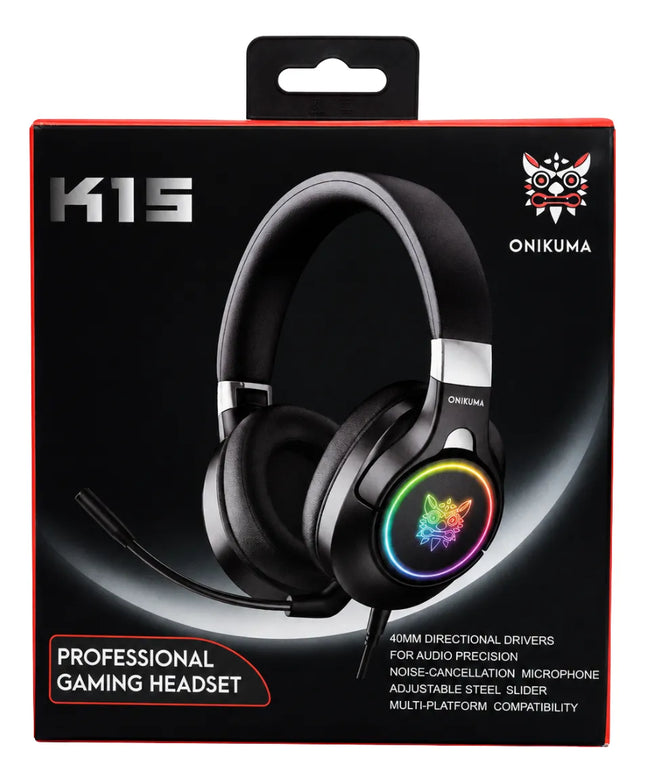 Audifono Gamer Tk15 Con Microfono, 3.5mm, Rgb, Alcance 5.0
