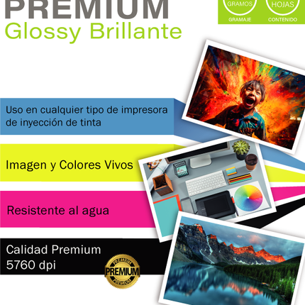 Papel Victorynk Fotografico Glossy A4 (210 x 297 mm)/ 20 Hojas, 230gr