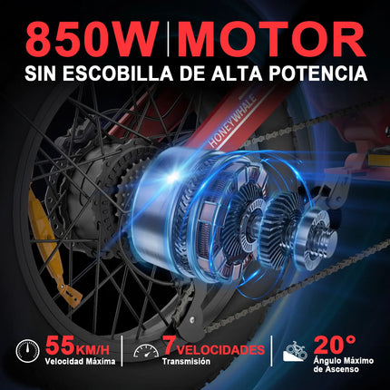Bicicleta Eléctrica Honey Whale K6 Pro