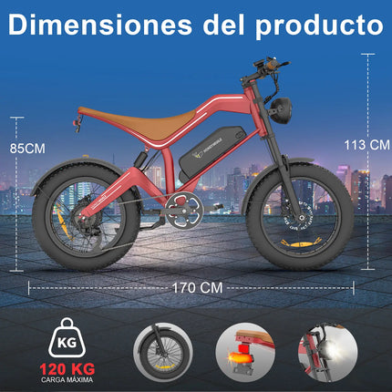 Bicicleta Eléctrica Honey Whale K6 Pro