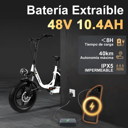 Bicicleta Eléctrica Plegable Honey Whale BK05