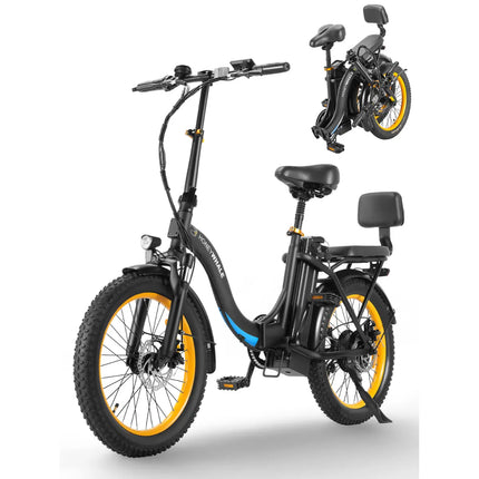 Bicicleta Eléctrica Plegable Honey Whale BW02 Negro