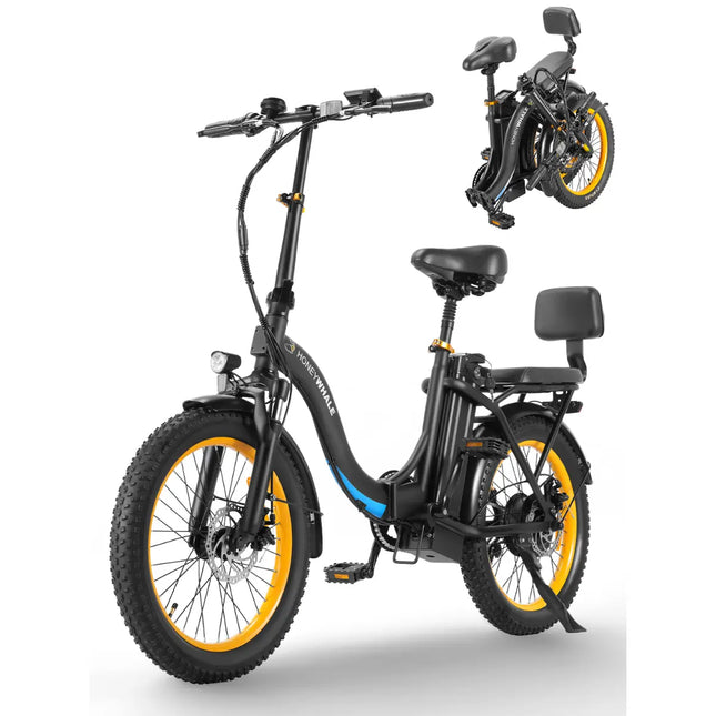 Bicicleta Eléctrica Plegable Honey Whale BW02 Negro