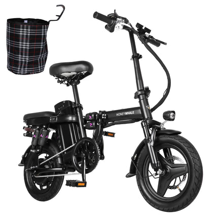 Bicicleta Eléctrica Plegable Honey Whale S6-S Pro Negro
