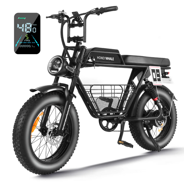 Bicicleta Eléctrica Honey Whale K7 Negro