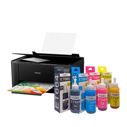 Impresora Multifuncional EcoTank L3250, Color, Inyección, Inalámbrico, Print/Scan/Copy + Consumible