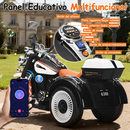 MiniMoto Montable Infantil Honey whale BDQ-6388 Blanco