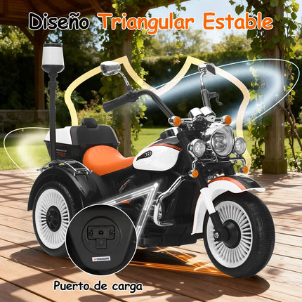 MiniMoto Montable Infantil Honey whale BDQ-6388 Blanco