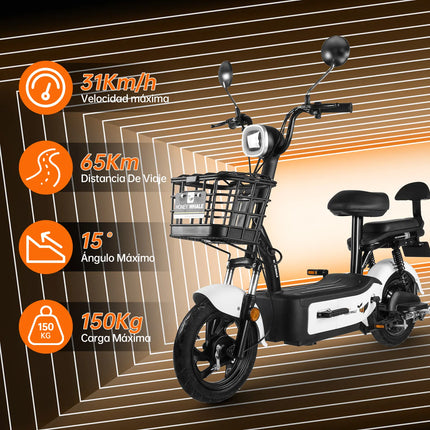 Motobici Eléctrica Honey Whale U1S