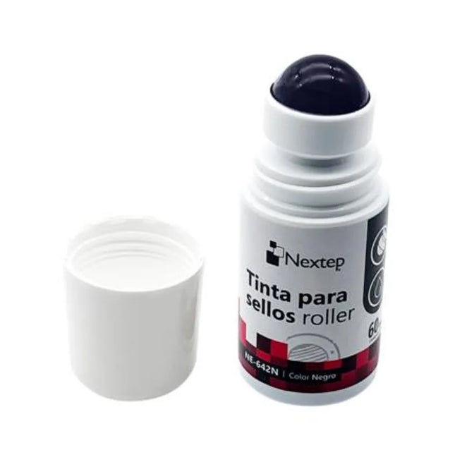 Tinta para Sellos Negra Nextep Roller  NE642A 60 ml