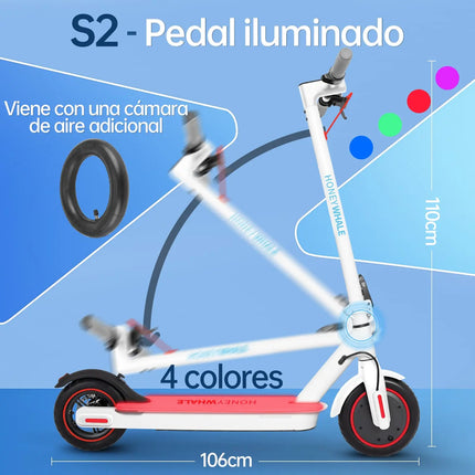 Scooter Eléctrico Honey Whale S2 V2 Blanco