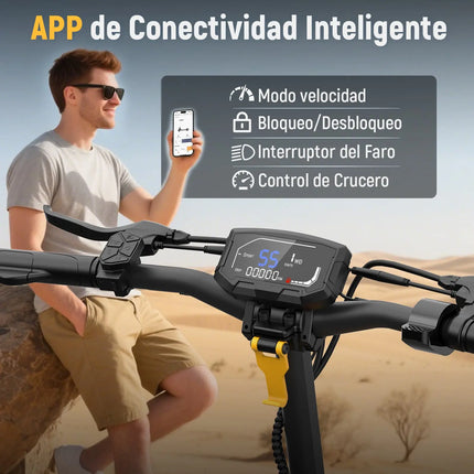 Scooter Eléctrico Honey Whale T4D Amarillo