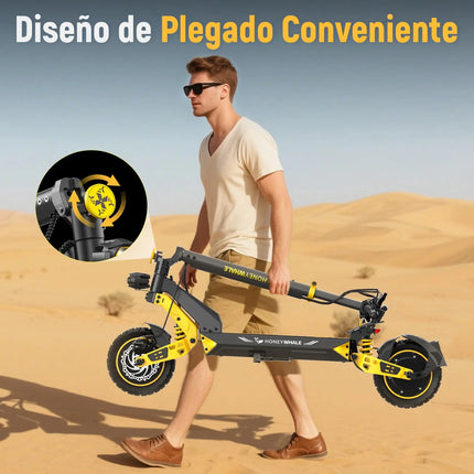 Scooter Eléctrico Honey Whale T4D Amarillo
