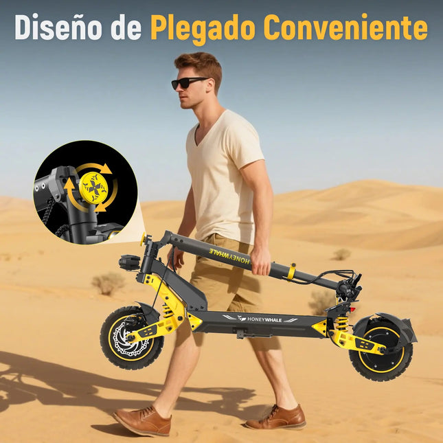 Scooter Eléctrico Honey Whale T4D Amarillo