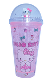 Vaso Hello Kitty Domo Luz Led Con Popote Hidrogel Kawai