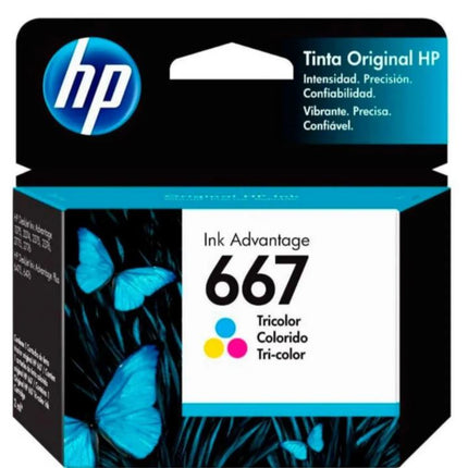 Cartucho de Tinta Hp 667 Original Colores 3YM79AL 2375 2775, 100 Pags