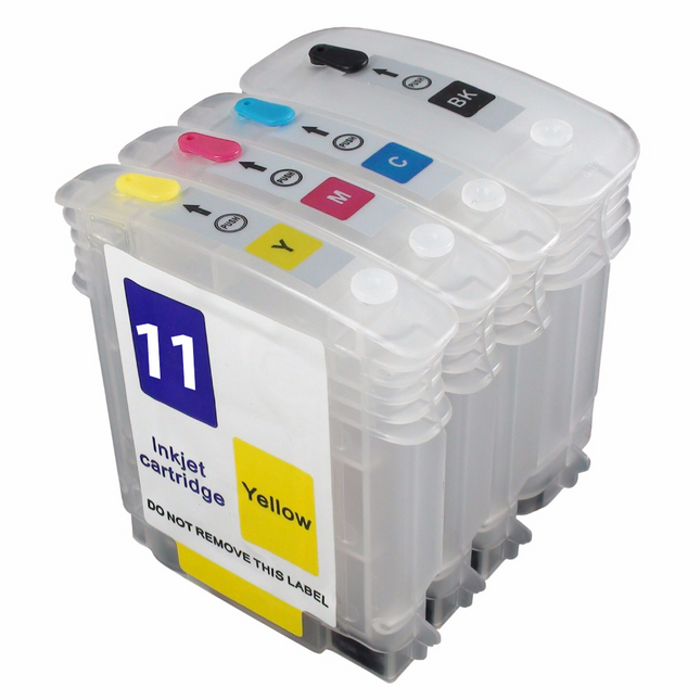 Cartucho Recargable 10 Negro y 11 Color Para Hp 10PS, 20PS, 50PS, 70, 100, 100PLUS, 110, 110PLUS, 110PLUS NR, 110PLUS R, 111, 120, 120NR, 500 24-IN, 500 42-IN, 500PS 24-IN, 500PS 42-IN, 510 24-IN, 510 42-IN, 800 24-IN, 800 42-IN, 800PS 24-IN, 800PS