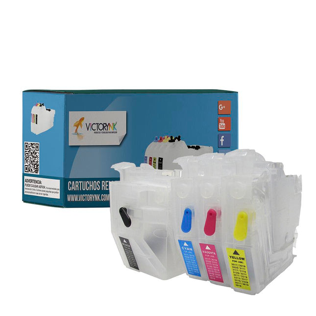 Pack Cartucho Recargable Autoreseteable Brother LC 3019 Corto con chip + 4 Tintas J5330DW 5330 J6530DW 6530 J6730DW 6730 J6930DW 6930