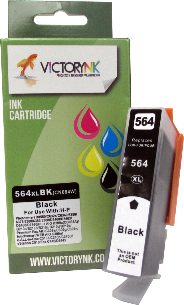 Cartucho de Tinta Victorynk Genérico para HP 564XL Negro o Colores 5400/ 5510/ 5514/ B109a/ C6380/ C309a/ C310a