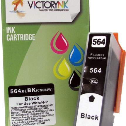 Pack 4 Cartucho de Tinta Genérico para Hp 564XL 5400/5510/5514/5515/5520/6510/B109a