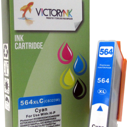 Cartucho de Tinta Victorynk Genérico para HP 564XL Negro o Colores 5400/ 5510/ 5514/ B109a/ C6380/ C309a/ C310a