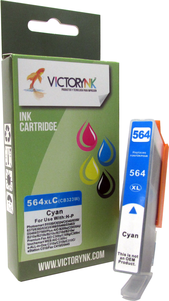 Cartucho de Tinta Victorynk Genérico para HP 564XL Negro o Colores 5400/ 5510/ 5514/ B109a/ C6380/ C309a/ C310a
