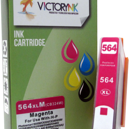 Cartucho de Tinta Victorynk Genérico para HP 564XL Negro o Colores 5400/ 5510/ 5514/ B109a/ C6380/ C309a/ C310a