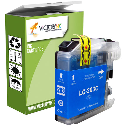 Cartucho de Tinta Victorynk Genérico para Brother LC 203 XL Negro y Colores, MFC-J4320DW, MFC-J4420DW, MFC-J460D