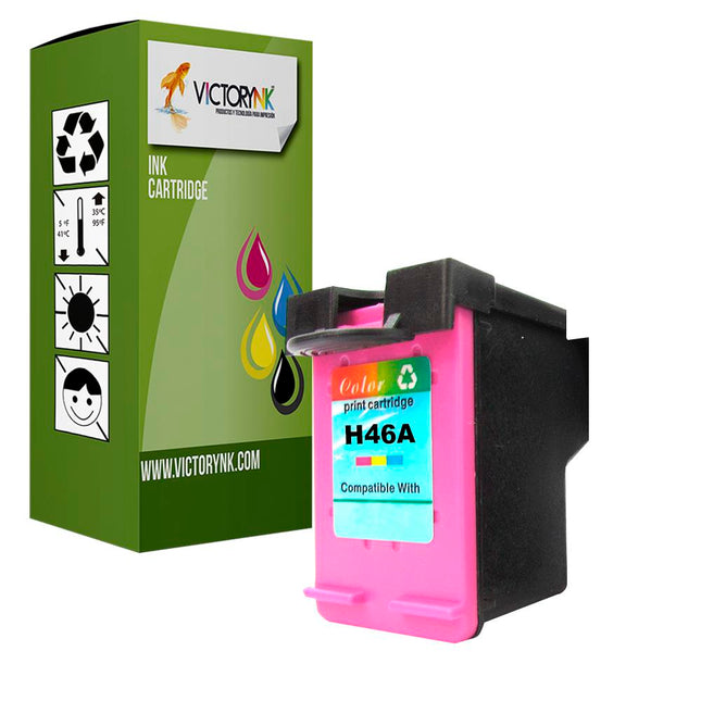 Cartucho Victorynk Genérico de Tinta para Hp 46C Tricolor /CZ637A 4729, 750 Pags