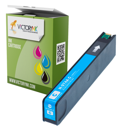 Pack de 4 Cartuchos de Tinta Victorynk Genérico para HP 974 A 452DW 477D l0s08al, 80 ml