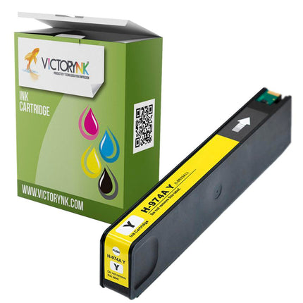 Pack de 4 Cartuchos de Tinta Victorynk Genérico para HP 974 A 452DW 477D l0s08al, 80 ml