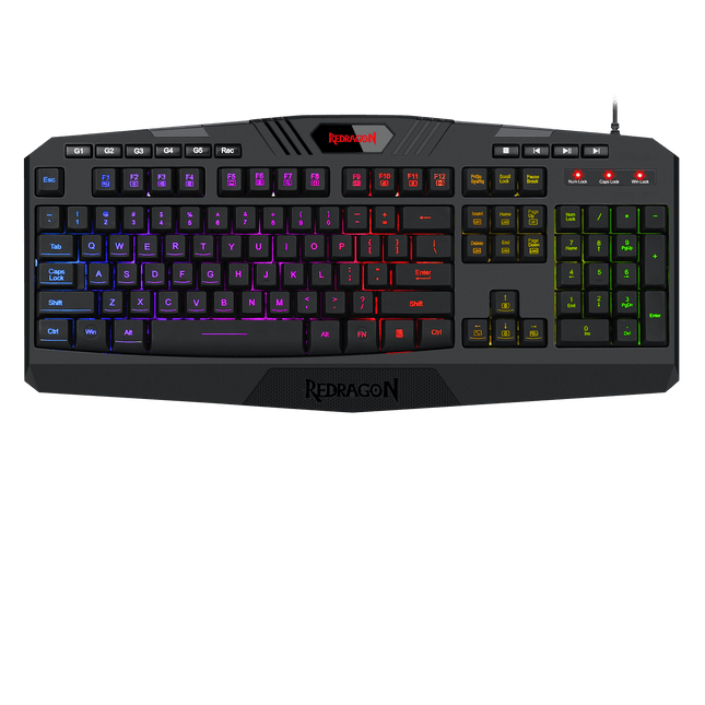 Combo Teclado Gamer Harpe Pro K503A-RGB-SP Redragon Control Harrow G808 Negro Redragon
