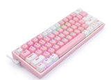 Teclado Gamer Fizz Pro White/Pink RGB K616RGBWP