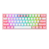 Teclado Gamer Fizz Pro Pink/White RGB K616-RGB