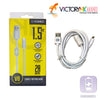 Cable cargador y transmisor de datos tipo V8 carga rápida, reforzado, uso rudo 2.4A, 1mKbod TKBCBO5826
