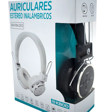 Audifonos On Ear Kbod TKBFON2312 Bluetooth HiFi Plegable, Larga Duración de Batería, Alcance 5.0