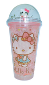 Vaso Hello Kitty Domo Luz Led Con Popote Hidrogel Kawai