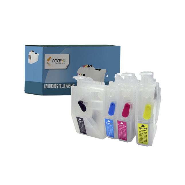 Cartuchos Recargables para Brother LC422R Cortos
