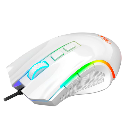 Mouse Gamer Griffin Redragon M607W Blanco RGB