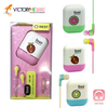 Audífono de chícharo, in ear manos libres, 3.5mm, con estuche de frutas MC125