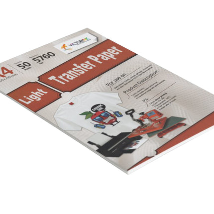 Pack 10 Hojas Papel Transfer Victorynk A4 Colores Claros