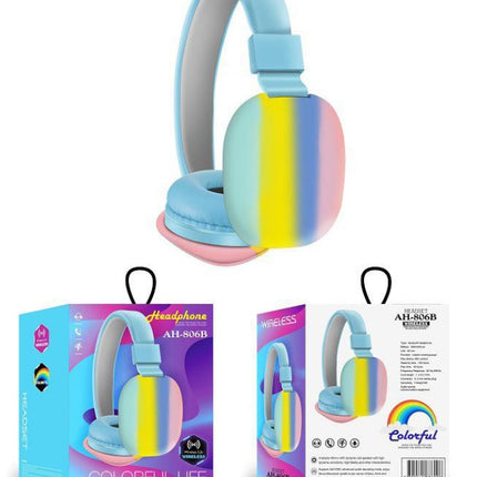 Audifonos On Ear AH806B TY014 Bluetooth Plegable Inalámbricos Color Full, HiFi 5.0-EDR