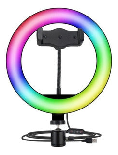 Aro De Luz De Color Con Soporte Mj30 RGB