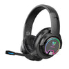 Audifono diadema gaming con microfono, 3.5mm, HiFi, alcance 5.0 BLUETOOH negro con luz led RGB TB3