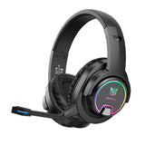 Audifonos On Ear Owii TB3 Alcance 5.0 Bluetooth Gaming con Microfono, 3.5mm, HiFi,  Negro con Luz Led RGB