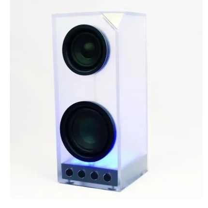 Bocina grande trasparente portátil  inalámbrica Bluetooth luces ritmicas BTS629 M26